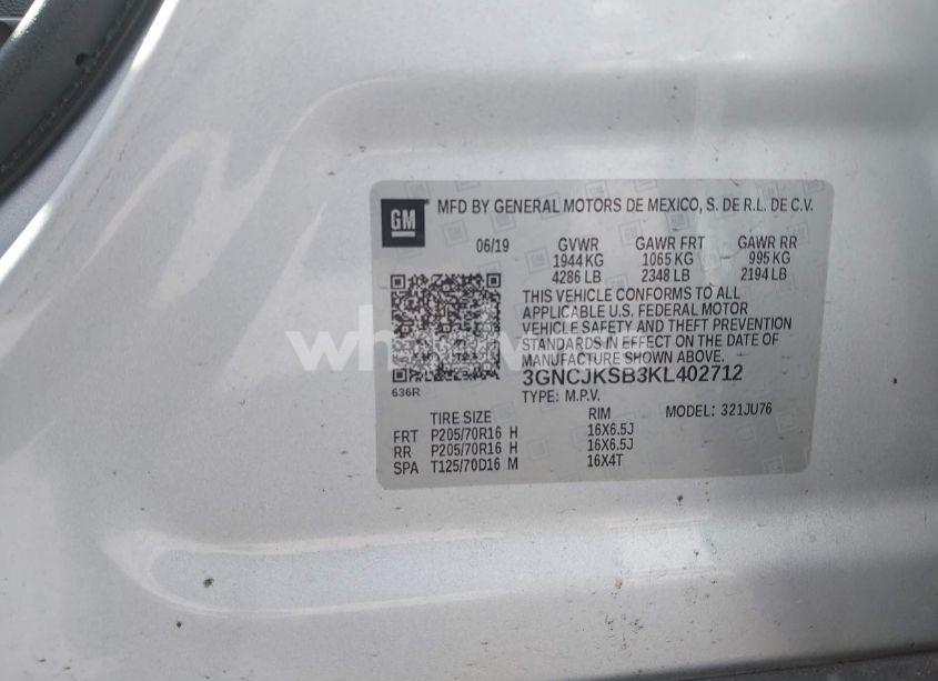 Photo 9 of 2019 Chevrolet Trax LS (VIN 3GNCJKSB3KL402712)