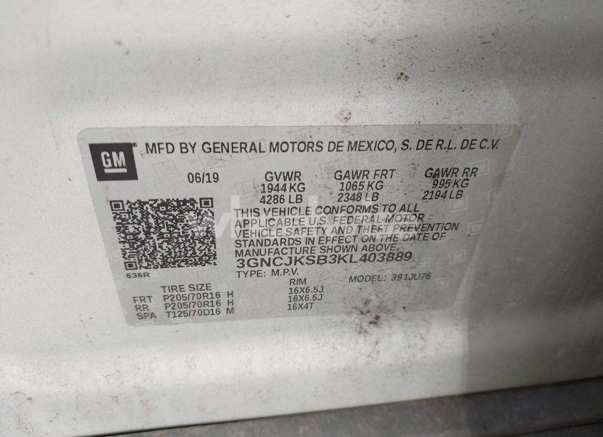 Photo 9 of 2019 Chevrolet Trax LS (VIN 3GNCJKSB3KL403889)