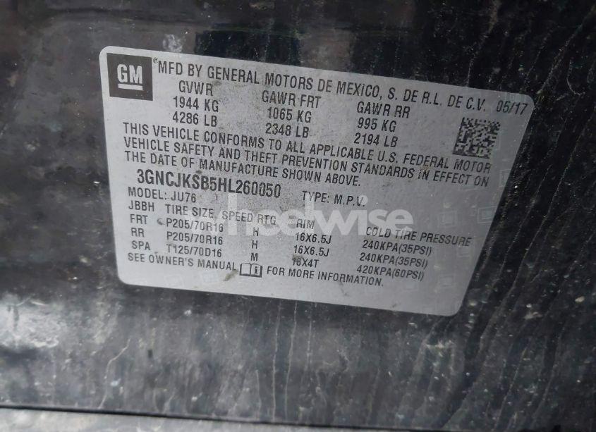 Photo 9 of 2017 Chevrolet Trax LS (VIN 3GNCJKSB5HL260050)