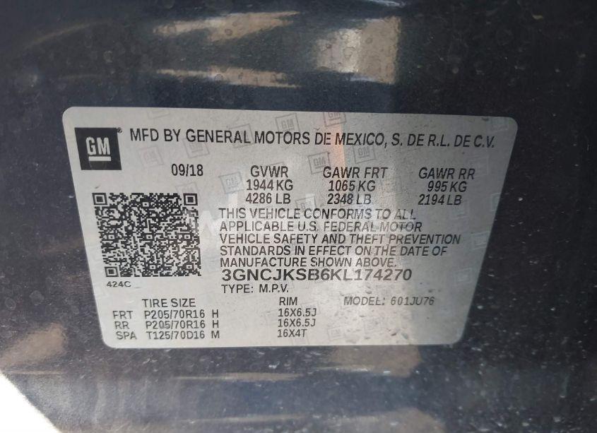 Photo 9 of 2019 Chevrolet Trax LS (VIN 3GNCJKSB6KL174270)