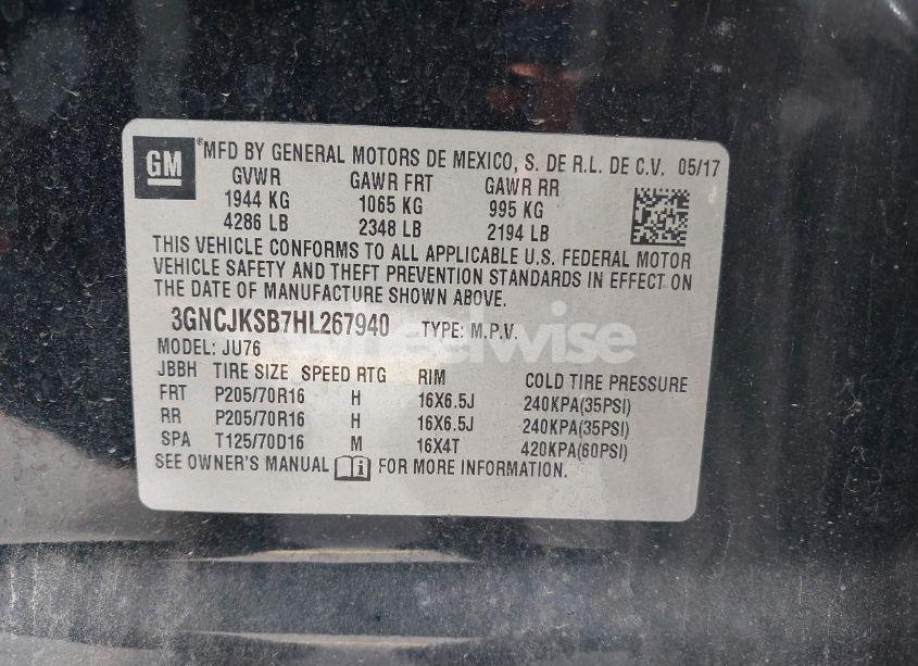 Photo 9 of 2017 Chevrolet Trax LS (VIN 3GNCJKSB7HL267940)