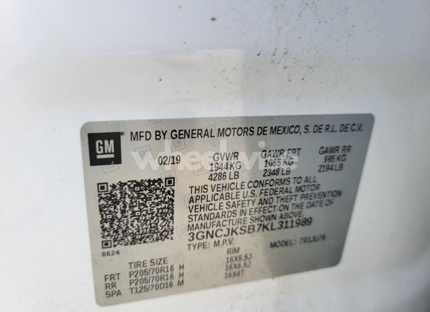 Photo 9 of 2019 Chevrolet Trax LS (VIN 3GNCJKSB7KL311989)