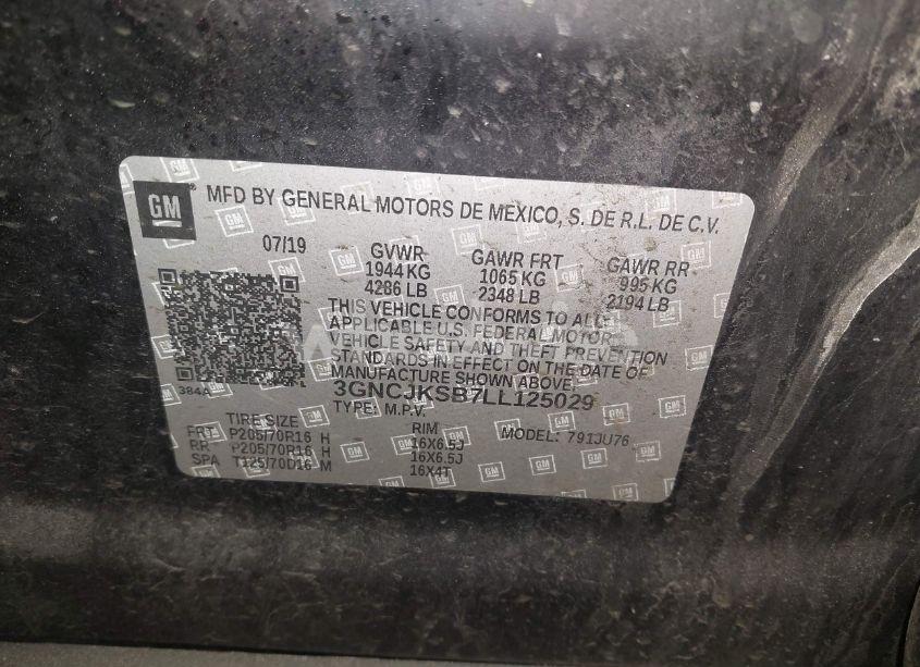 Photo 9 of 2020 Chevrolet Trax FWD LS (VIN 3GNCJKSB7LL125029)