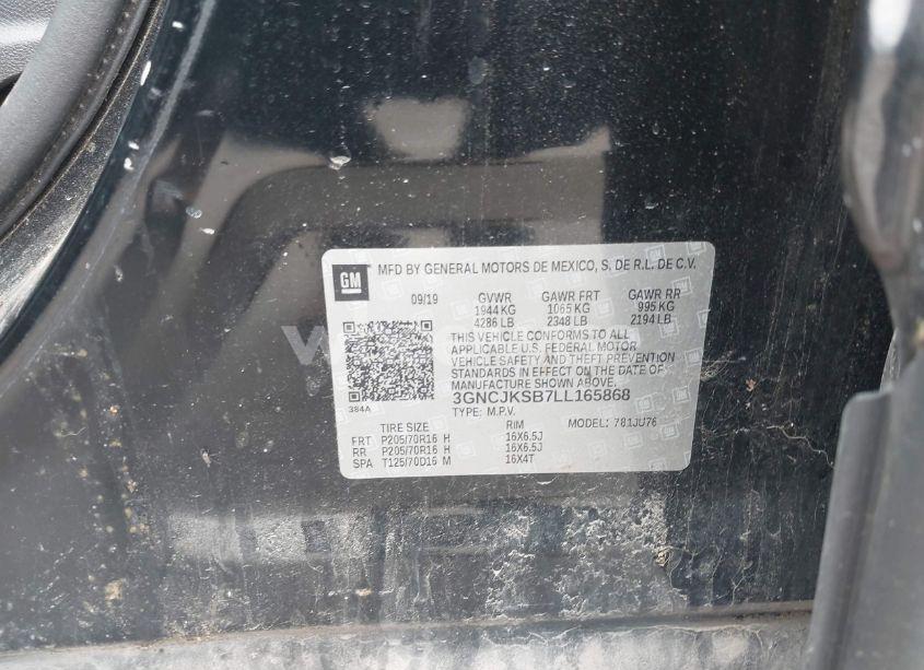 Photo 9 of 2020 Chevrolet Trax FWD LS (VIN 3GNCJKSB7LL165868)