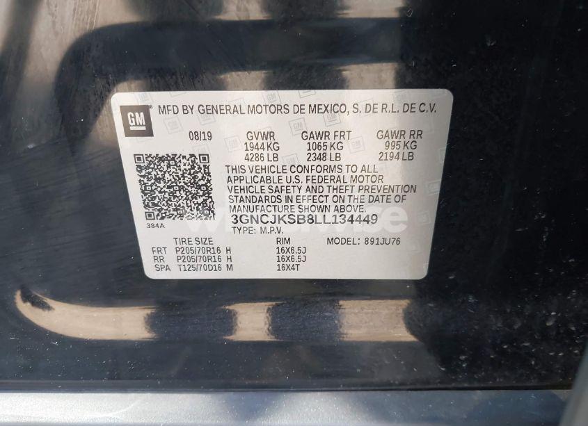 Photo 9 of 2020 Chevrolet Trax FWD LS (VIN 3GNCJKSB8LL134449)