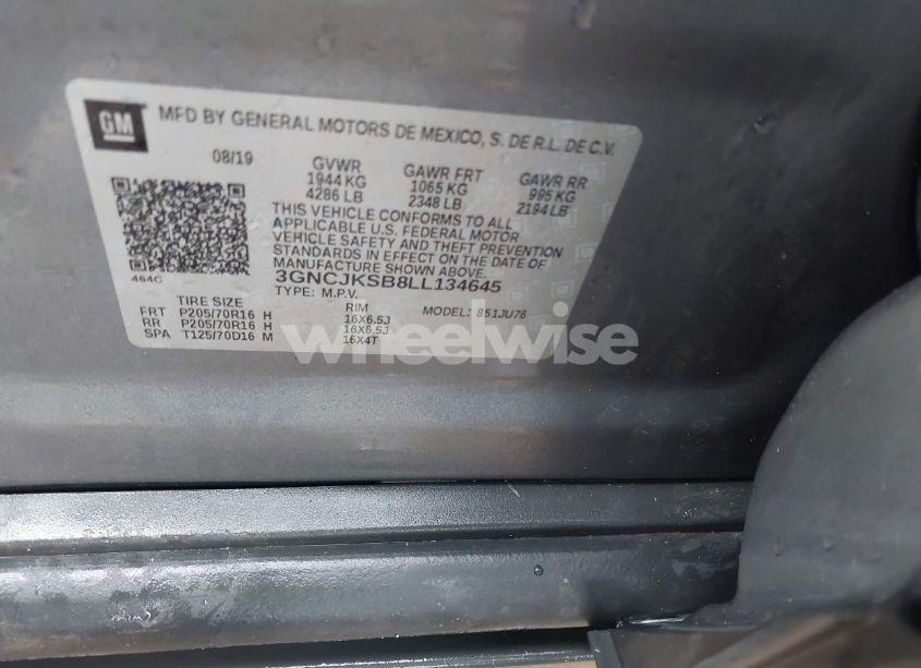 Photo 9 of 2020 Chevrolet Trax FWD LS (VIN 3GNCJKSB8LL134645)