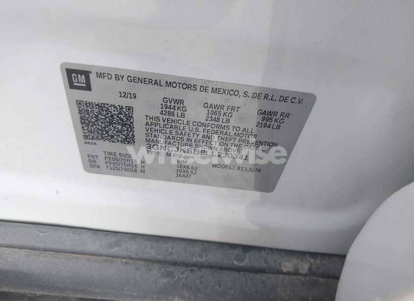 Photo 9 of 2020 Chevrolet Trax FWD LS (VIN 3GNCJKSB8LL230341)