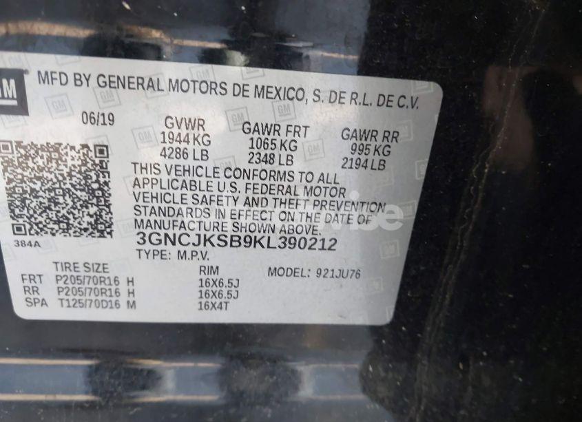 Photo 9 of 2019 Chevrolet Trax LS (VIN 3GNCJKSB9KL390212)