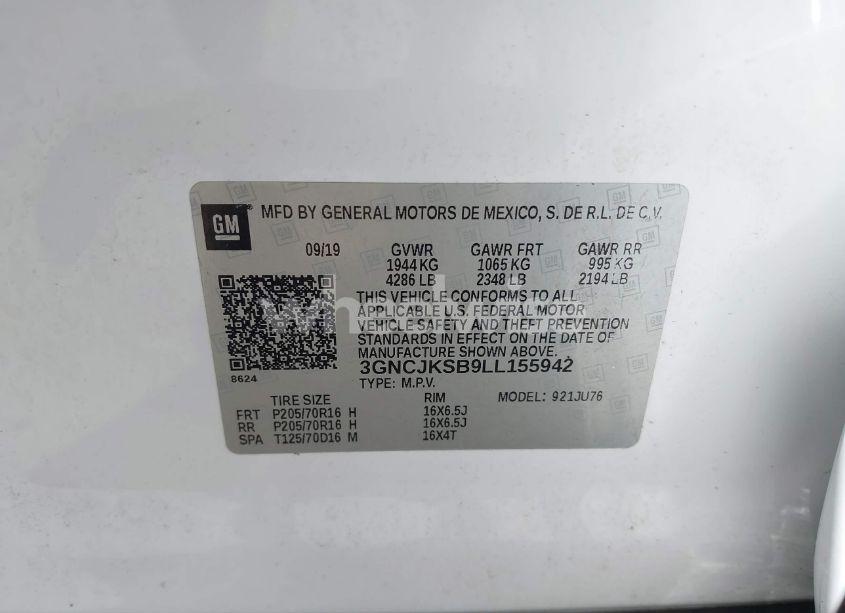 Photo 9 of 2020 Chevrolet Trax FWD LS (VIN 3GNCJKSB9LL155942)