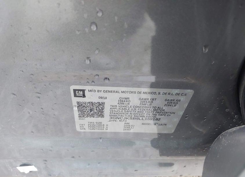 Photo 9 of 2020 Chevrolet Trax FWD LS (VIN 3GNCJKSB9LL159182)