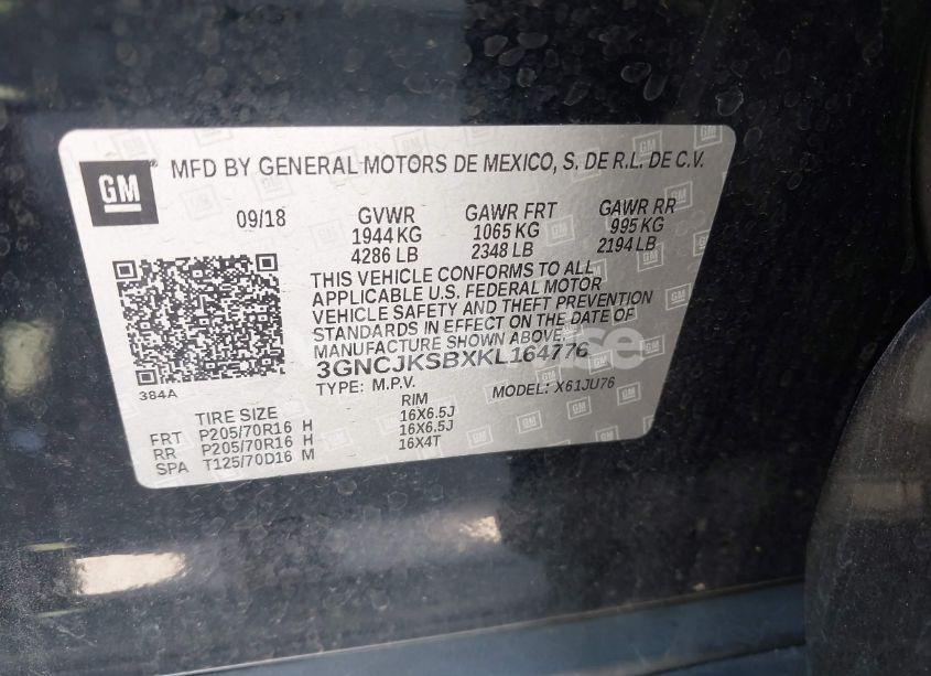 Photo 9 of 2019 Chevrolet Trax LS (VIN 3GNCJKSBXKL164776)