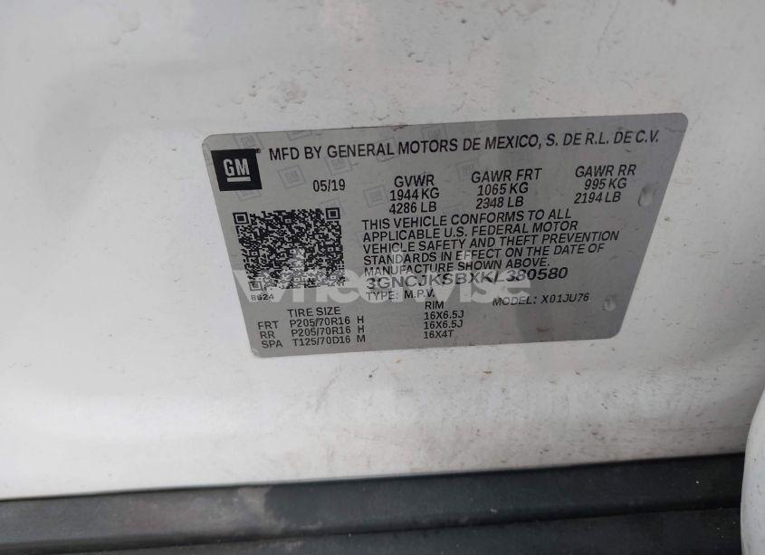 Photo 9 of 2019 Chevrolet Trax LS (VIN 3GNCJKSBXKL380580)