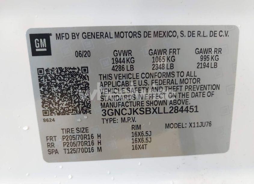 Photo 9 of 2020 Chevrolet Trax FWD LS (VIN 3GNCJKSBXLL284451)