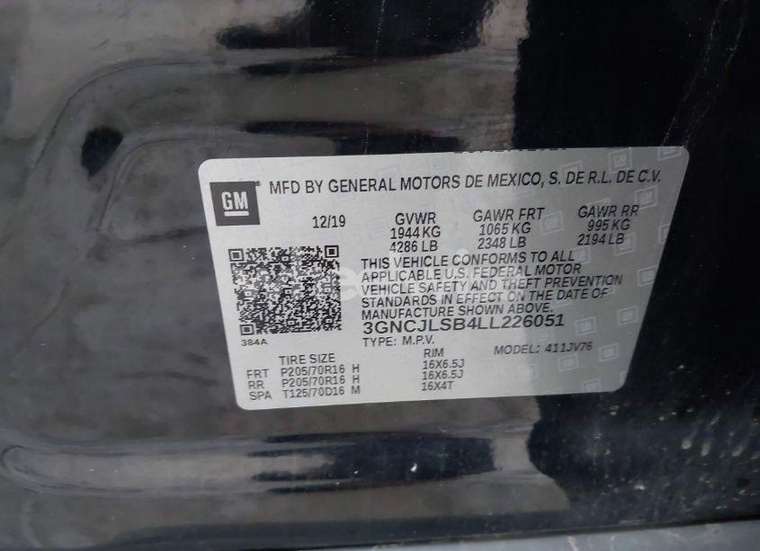 Photo 9 of 2020 Chevrolet Trax FWD LT (VIN 3GNCJLSB4LL226051)