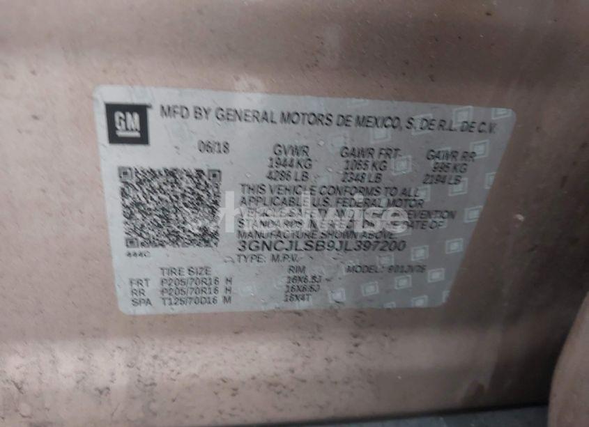 Photo 9 of 2018 Chevrolet Trax LT (VIN 3GNCJLSB9JL397200)