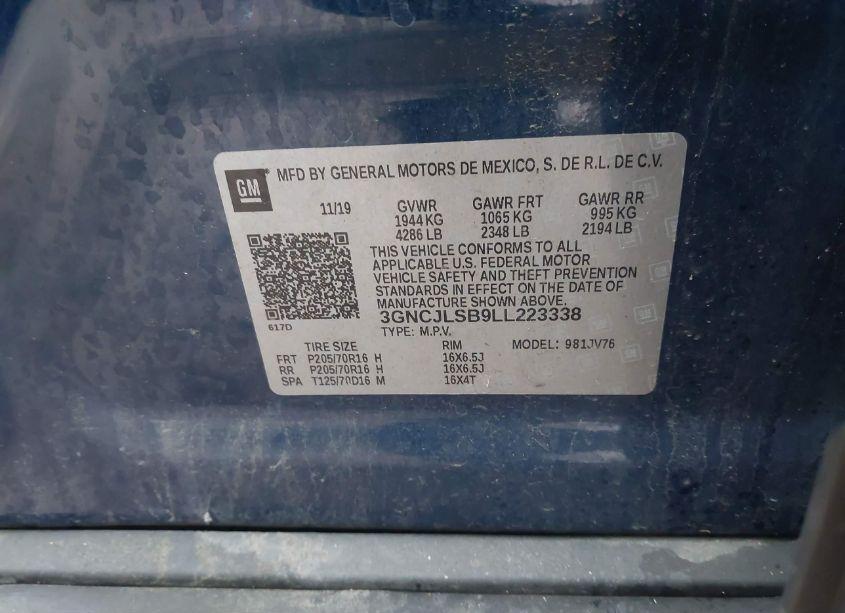 Photo 9 of 2020 Chevrolet Trax FWD LT (VIN 3GNCJLSB9LL223338)