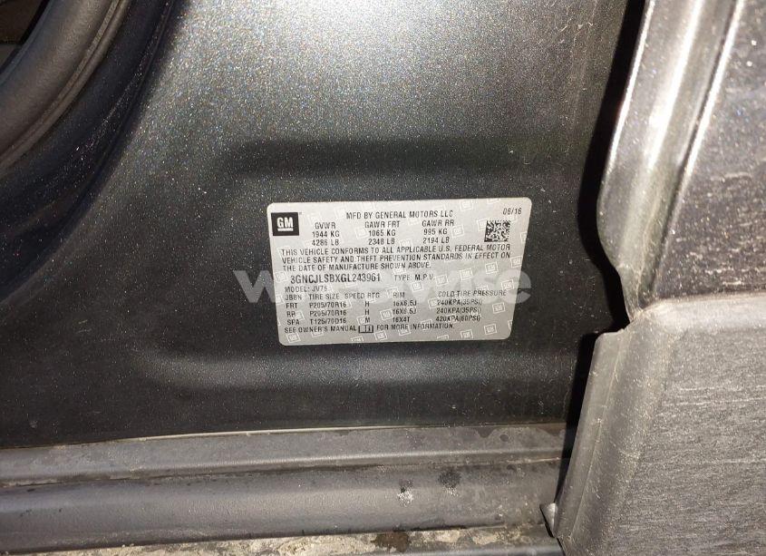 Photo 9 of 2016 Chevrolet Trax LT (VIN 3GNCJLSBXGL243961)