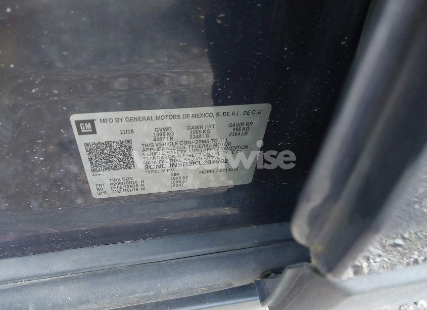 Photo 9 of 2019 Chevrolet Trax LS (VIN 3GNCJNSB2KL237382)