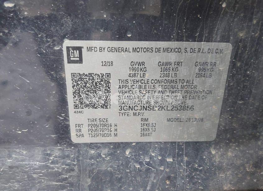 Photo 9 of 2019 Chevrolet Trax LS (VIN 3GNCJNSB2KL253856)