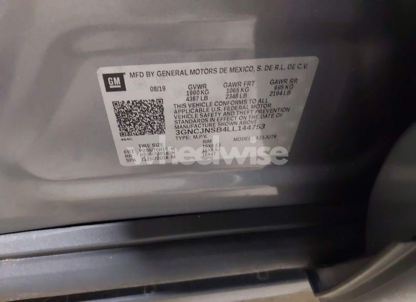 Photo 9 of 2020 Chevrolet Trax AWD LS (VIN 3GNCJNSB4LL144753)