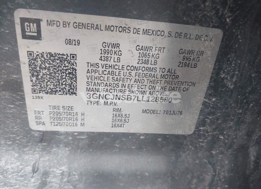 Photo 9 of 2020 Chevrolet Trax AWD LS (VIN 3GNCJNSB7LL128580)