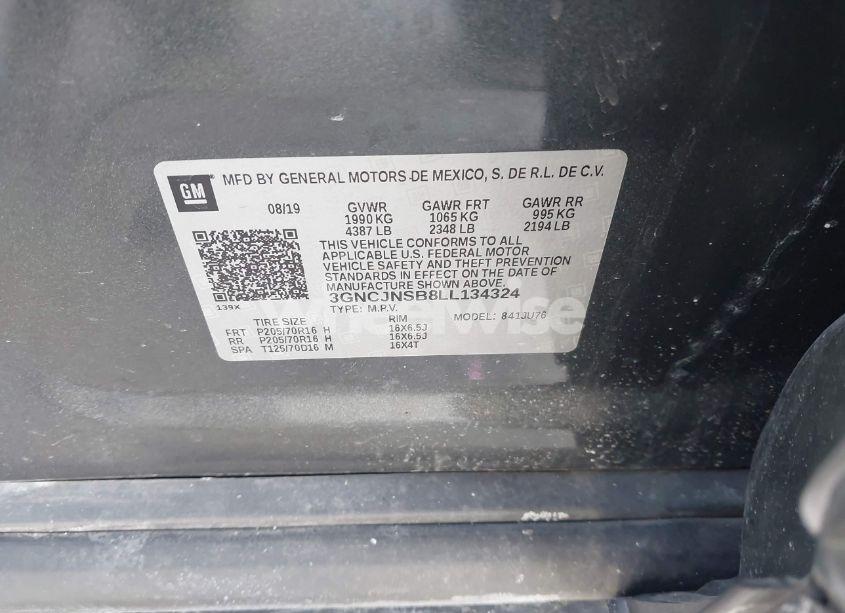 Photo 9 of 2020 Chevrolet Trax AWD LS (VIN 3GNCJNSB8LL134324)