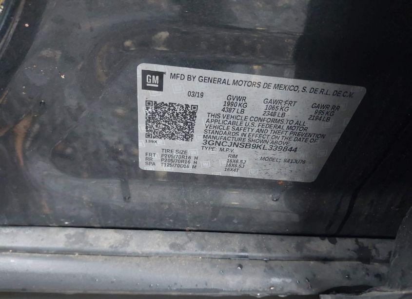 Photo 9 of 2019 Chevrolet Trax LS (VIN 3GNCJNSB9KL339844)