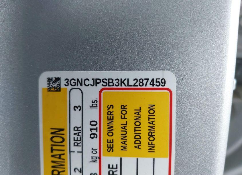 Photo 9 of 2019 Chevrolet Trax LT (VIN 3GNCJPSB3KL287459)