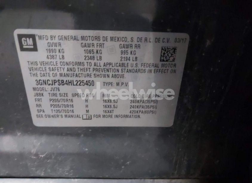 Photo 9 of 2017 Chevrolet Trax LT (VIN 3GNCJPSB4HL225450)