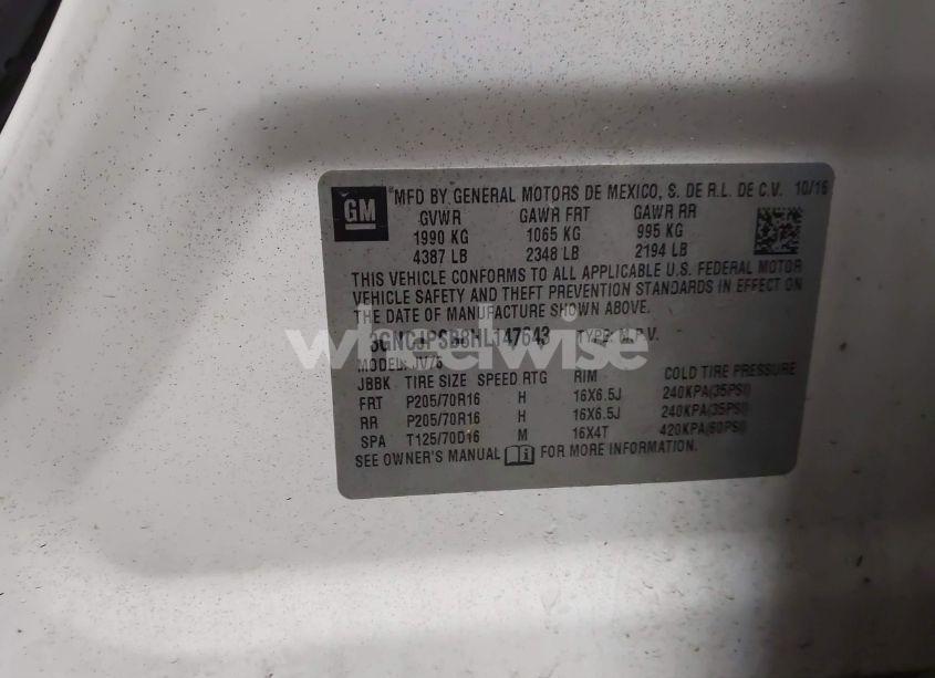 Photo 9 of 2017 Chevrolet Trax LT (VIN 3GNCJPSB8HL147643)