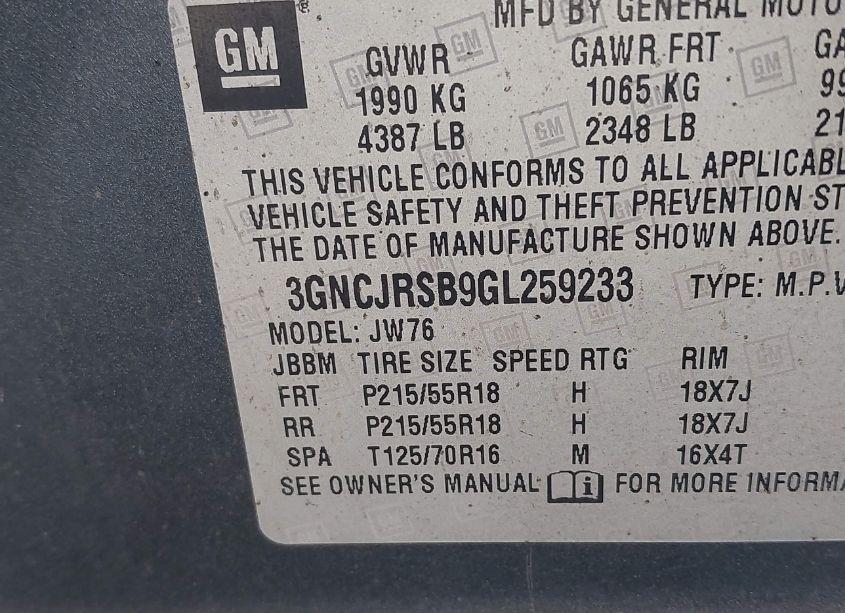 Photo 9 of 2016 Chevrolet Trax LTZ (VIN 3GNCJRSB9GL259233)