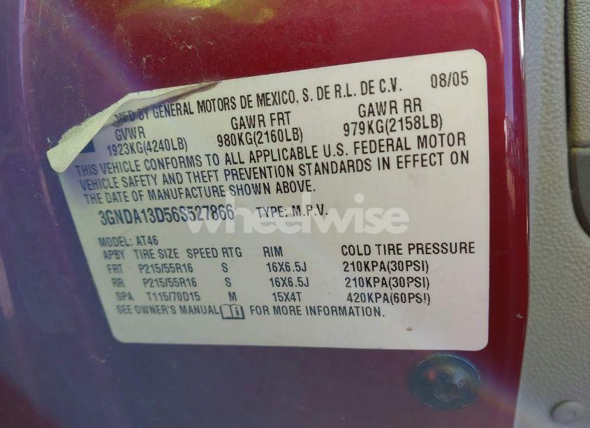 Photo 9 of 2006 Chevrolet Hhr LS (VIN 3GNDA13D56S527866)