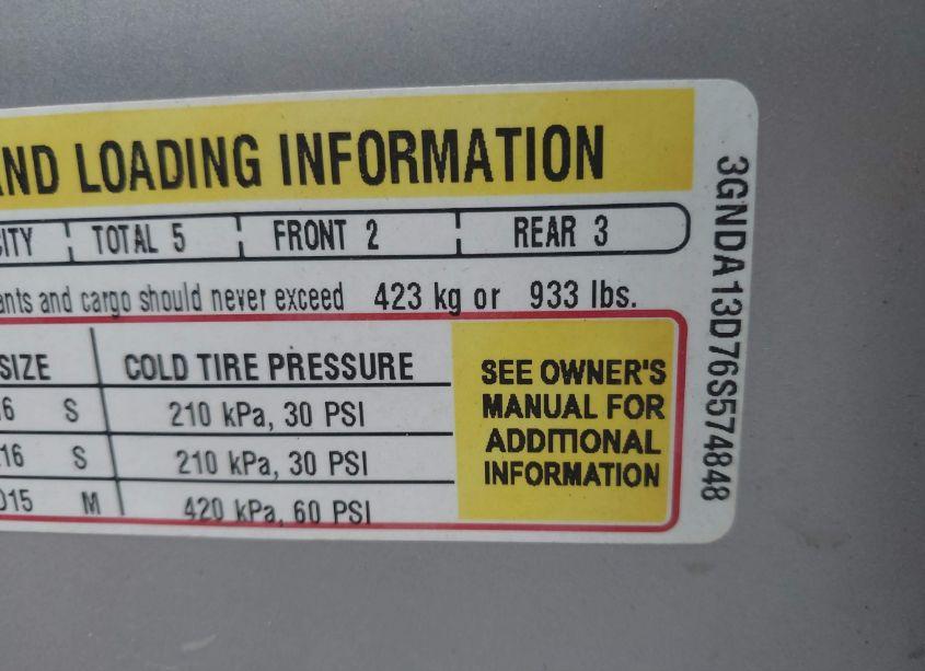 Photo 9 of 2006 Chevrolet Hhr LS (VIN 3GNDA13D76S574848)