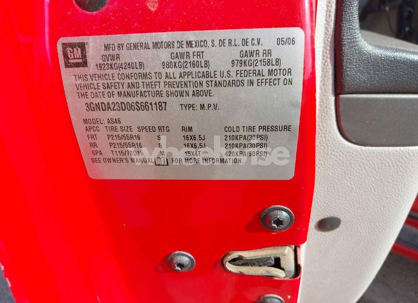 Photo 9 of 2006 Chevrolet Hhr LT (VIN 3GNDA23D06S661187)