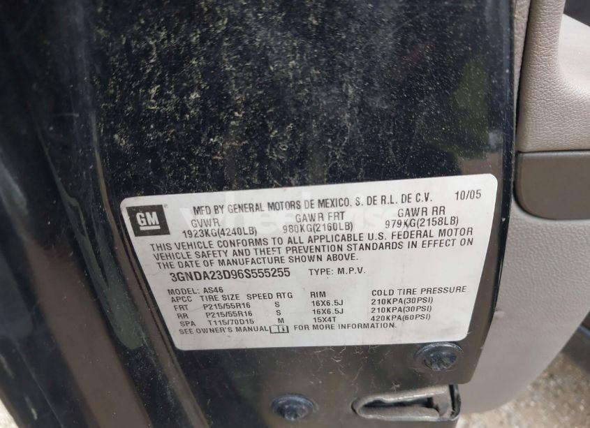 Photo 9 of 2006 Chevrolet Hhr LT (VIN 3GNDA23D96S555255)