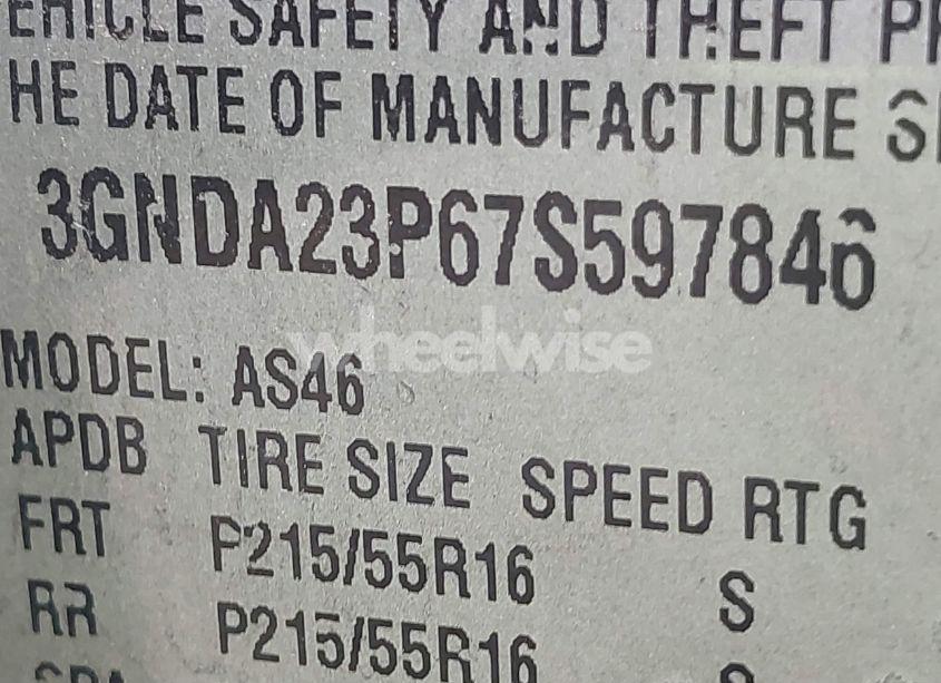 Photo 9 of 2007 Chevrolet Hhr LT (VIN 3GNDA23P67S597846)