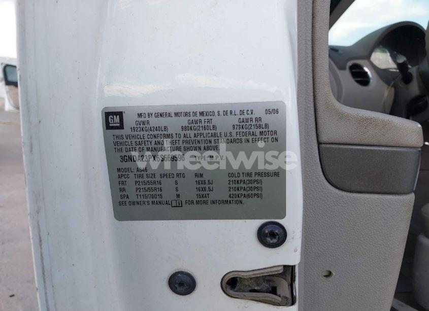 Photo 9 of 2006 Chevrolet Hhr LT (VIN 3GNDA23PX6S669596)