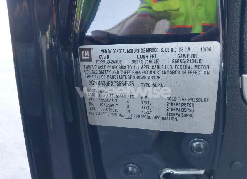 Photo 9 of 2007 Chevrolet Hhr LT (VIN 3GNDA33PX7S564595)