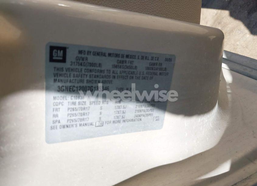 Photo 9 of 2007 Chevrolet Avalanche C1500 (VIN 3GNEC12007G135346)