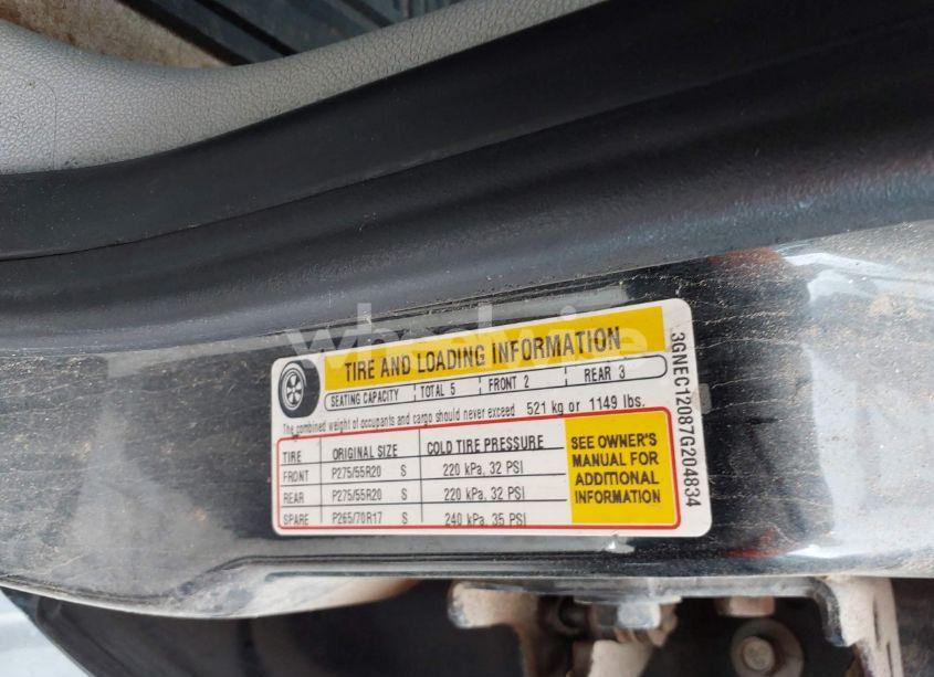 Photo 9 of 2007 Chevrolet Avalanche 1500 LTZ (VIN 3GNEC12087G204834)