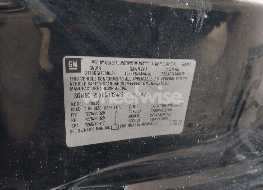 Photo 9 of 2008 Chevrolet Avalanche 1500 LTZ (VIN 3GNEC120X8G132486)