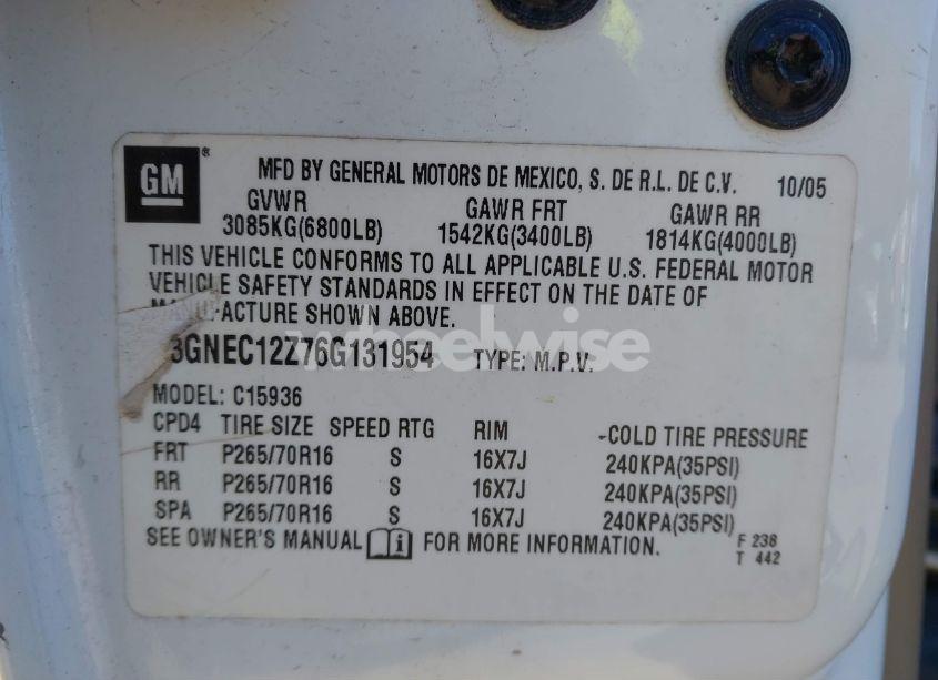 Photo 9 of 2006 Chevrolet Avalanche 1500 LT (VIN 3GNEC12Z76G131954)