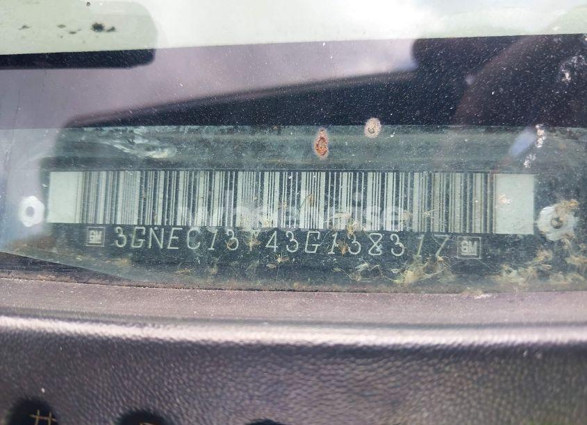 Photo 9 of 2003 Chevrolet Avalanche 1500 (VIN 3GNEC13T43G138317)