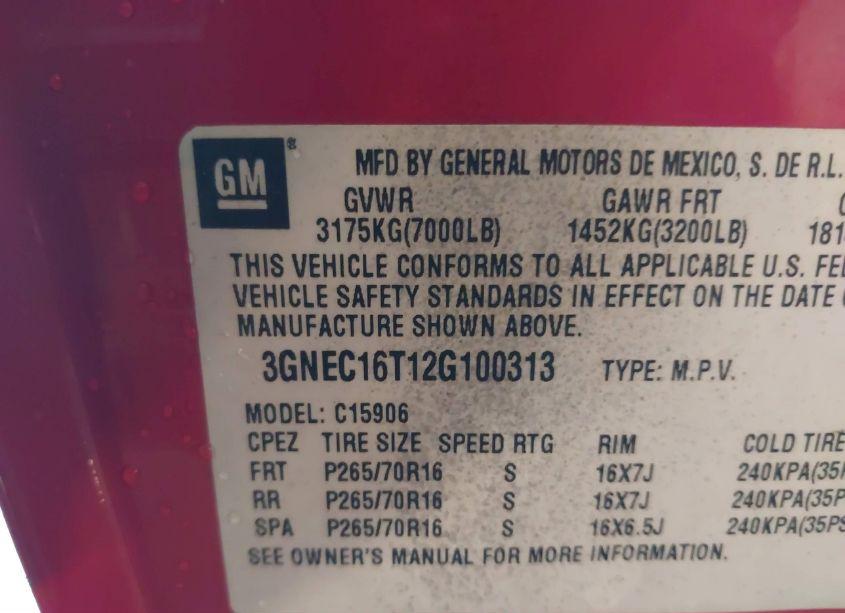 Photo 9 of 2002 Chevrolet Suburban 1500 LT (VIN 3GNEC16T12G100313)