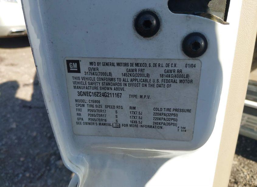 Photo 9 of 2004 Chevrolet Suburban 1500 LT (VIN 3GNEC16Z24G211167)