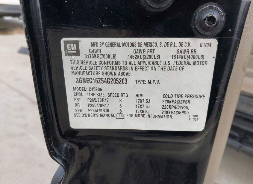 Photo 9 of 2004 Chevrolet Suburban 1500 LS (VIN 3GNEC16Z54G205203)