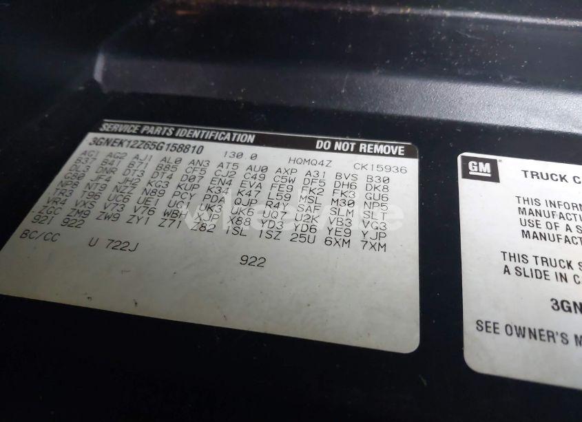 Photo 9 of 2005 Chevrolet Avalanche 1500 Z71 (VIN 3GNEK12Z65G158810)