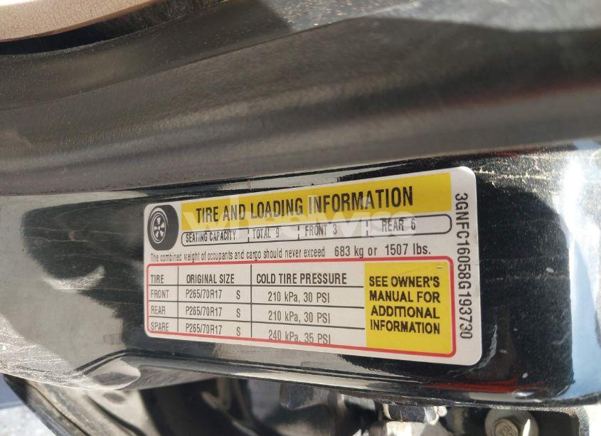 Photo 9 of 2008 Chevrolet Suburban 1500 LS (VIN 3GNFC16058G193730)