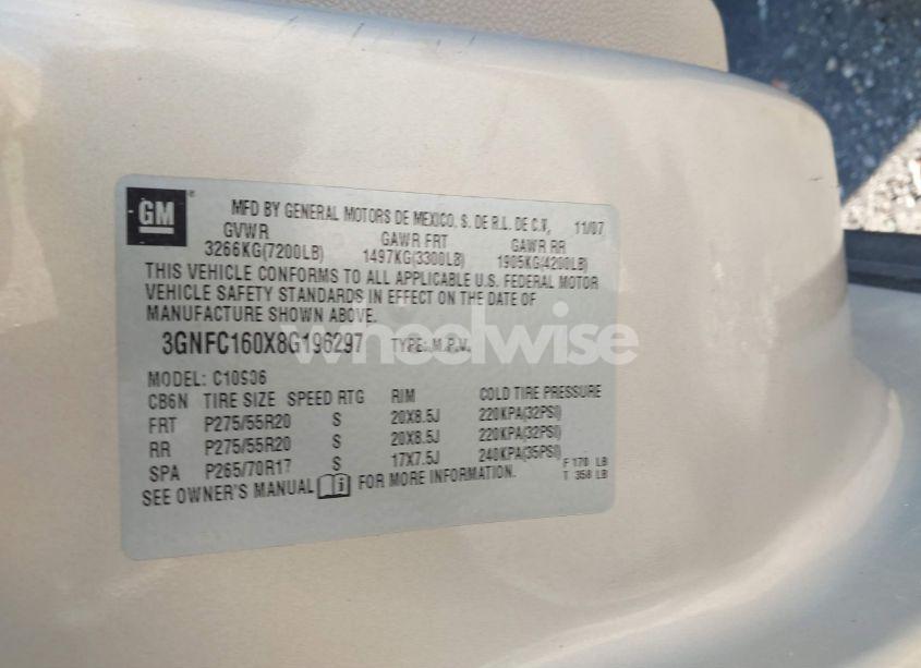 Photo 9 of 2008 Chevrolet Suburban 1500 LT (VIN 3GNFC160X8G196297)