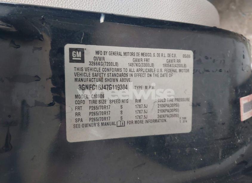 Photo 9 of 2007 Chevrolet Suburban 1500 LT (VIN 3GNFC16J47G119304)